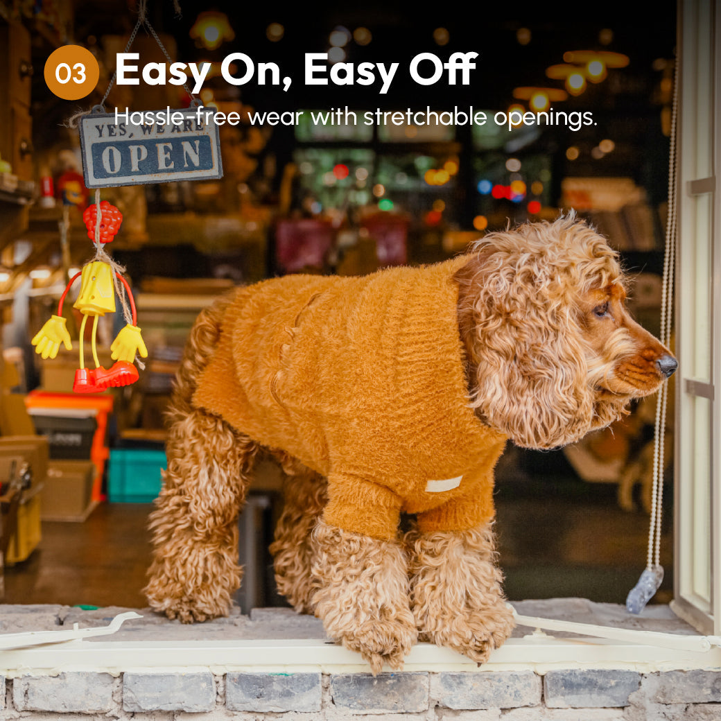 Eskimo Fuzzy Sweater Orange Dog Sweaters Premium Pet Supply - gallery image 11
