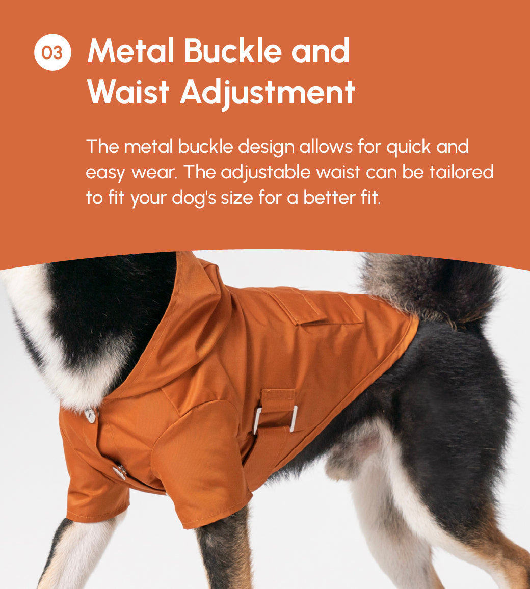 Bowery Raincoat Orange Dog Apparel Premium Pet Supply - gallery image 9