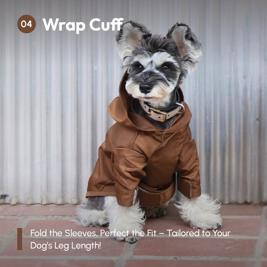 Tribeca Adjustable Velcro Raincoat Choco Dog Apparel Premium - gallery image 12