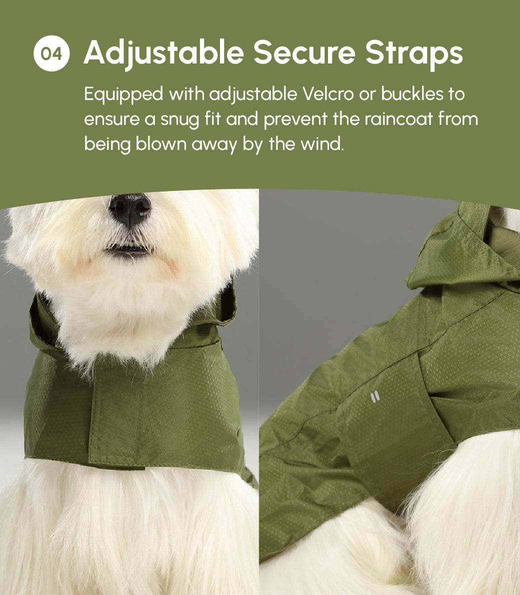Capsule Raincoat Green Dog Apparel Premium Pet Supply - gallery image 17
