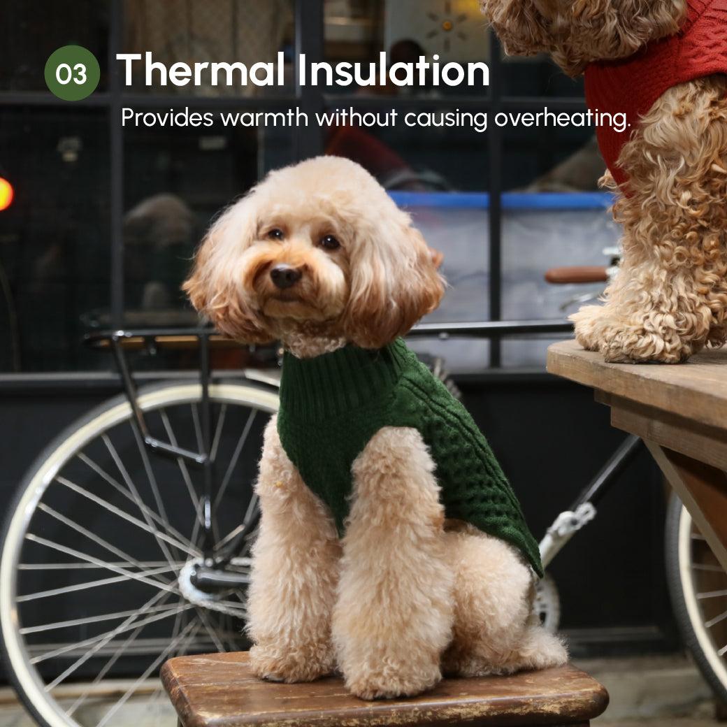 Pet Sweater Vest Green Dog Sweaters Premium Pet Supply - gallery image 12