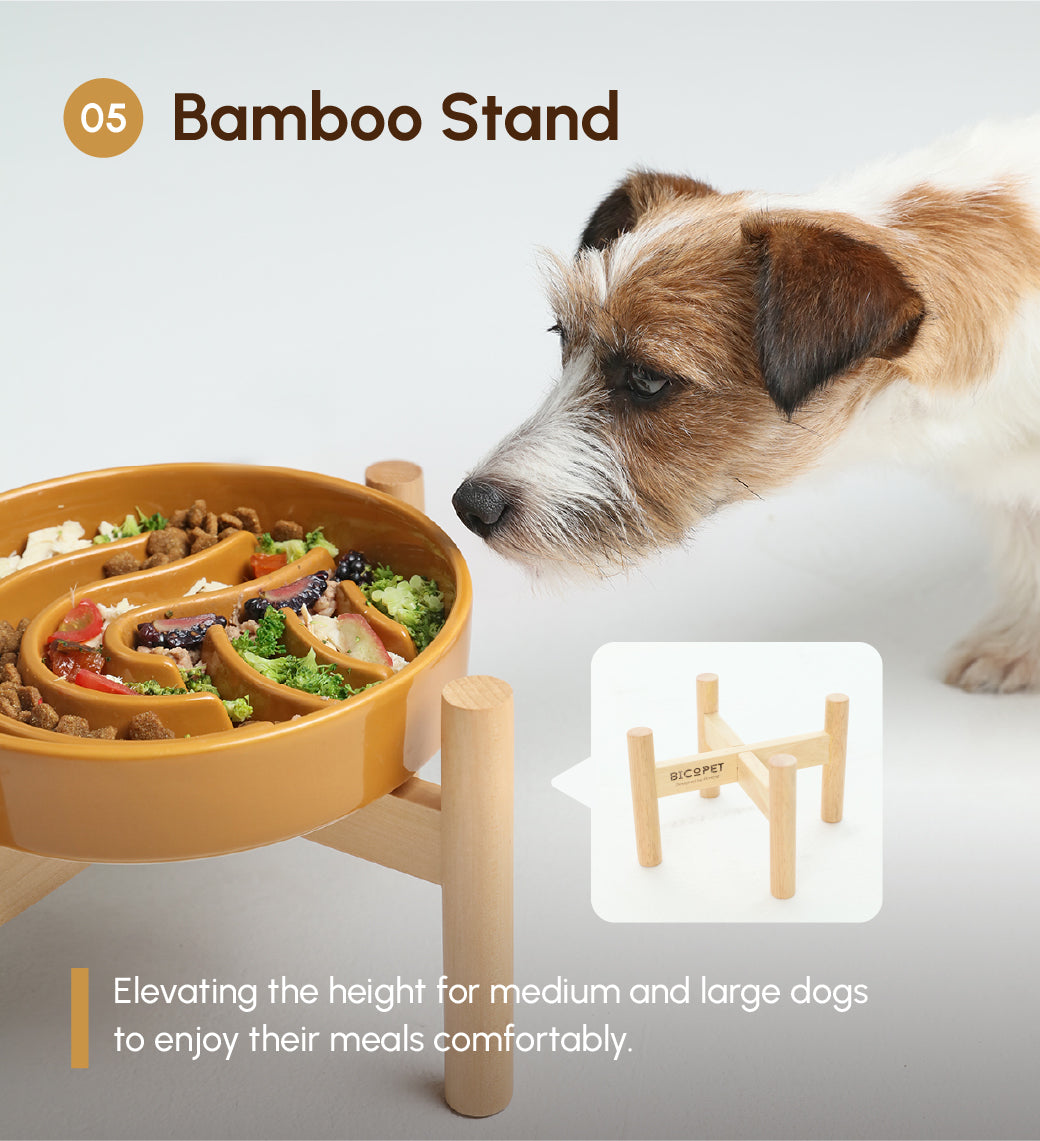 Wave Slow Feeder Dog Bowls Pink Beige Orange Pet Feeding - gallery image 16