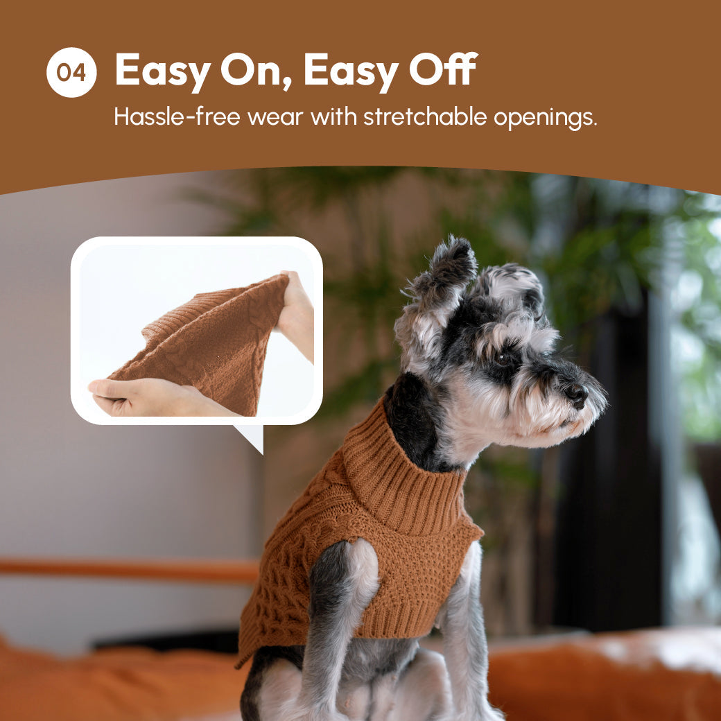 Pet Sweater Vest Toffee Orange Dog Sweaters Premium Pet - gallery image 14