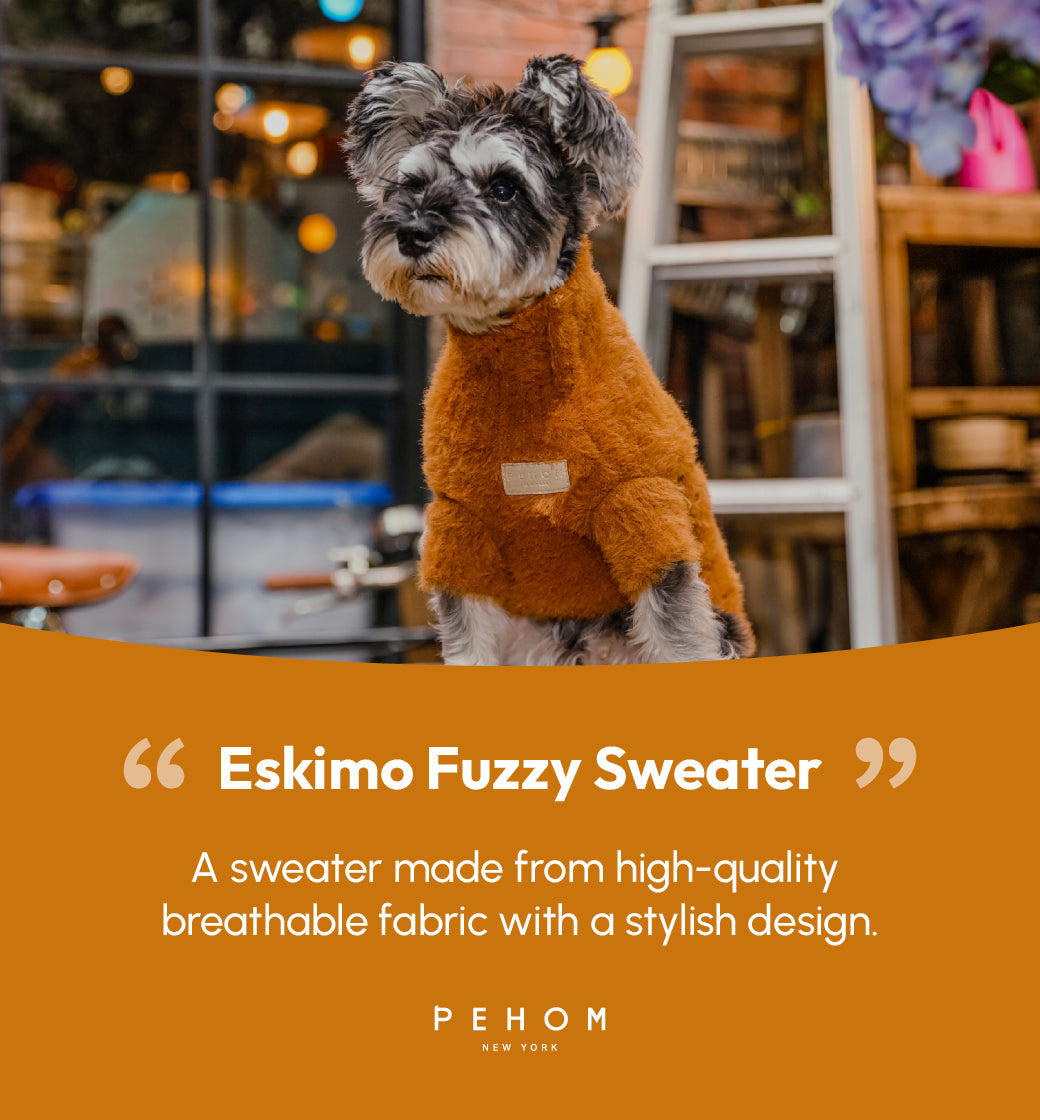 Eskimo Fuzzy Sweater Orange Dog Sweaters Premium Pet Supply - gallery image 13