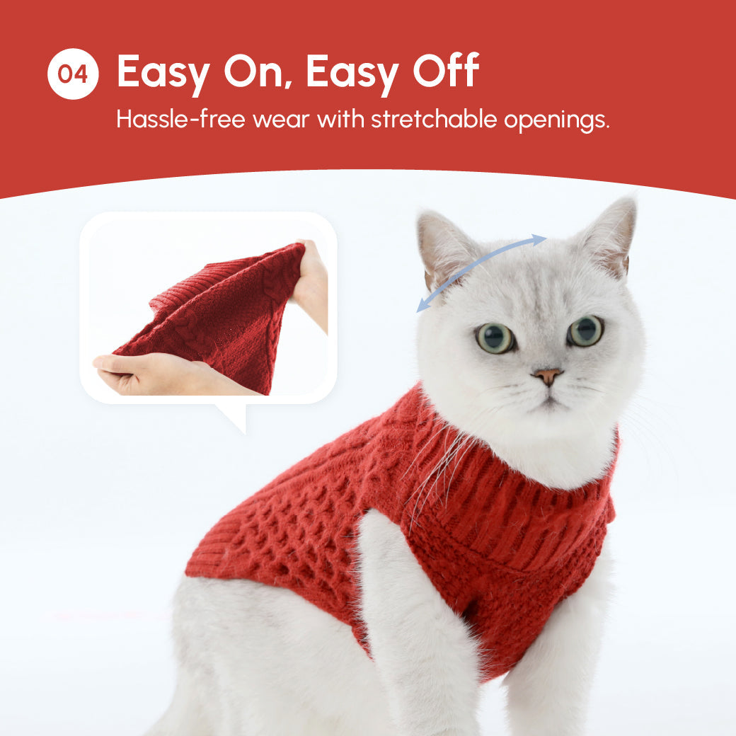 Pet Sweater Vest Red Dog Sweaters Premium Pet Supply Premium - gallery image 13