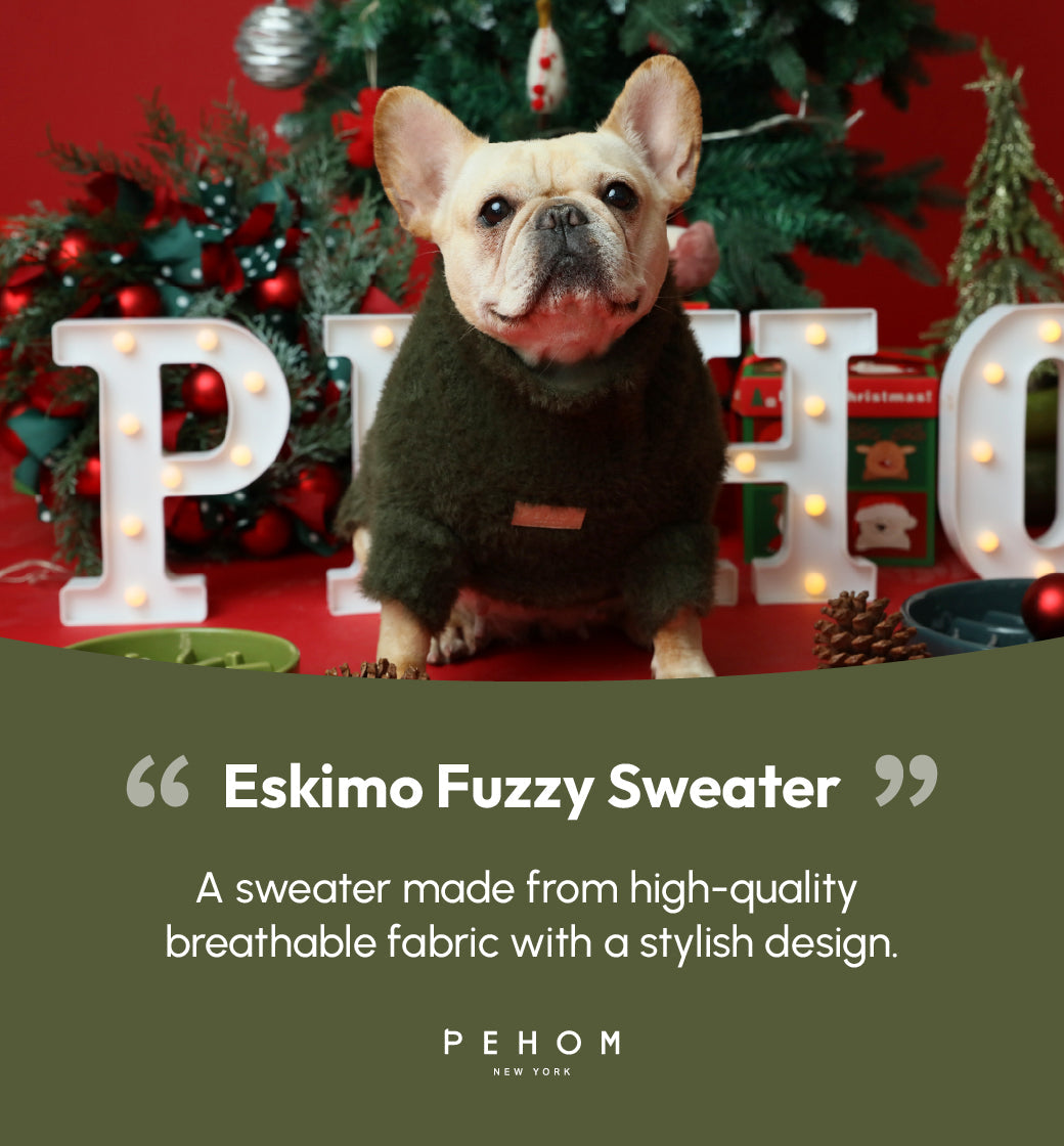 Eskimo Fuzzy Sweater Green Dog Sweaters Premium Pet Supply - gallery image 17