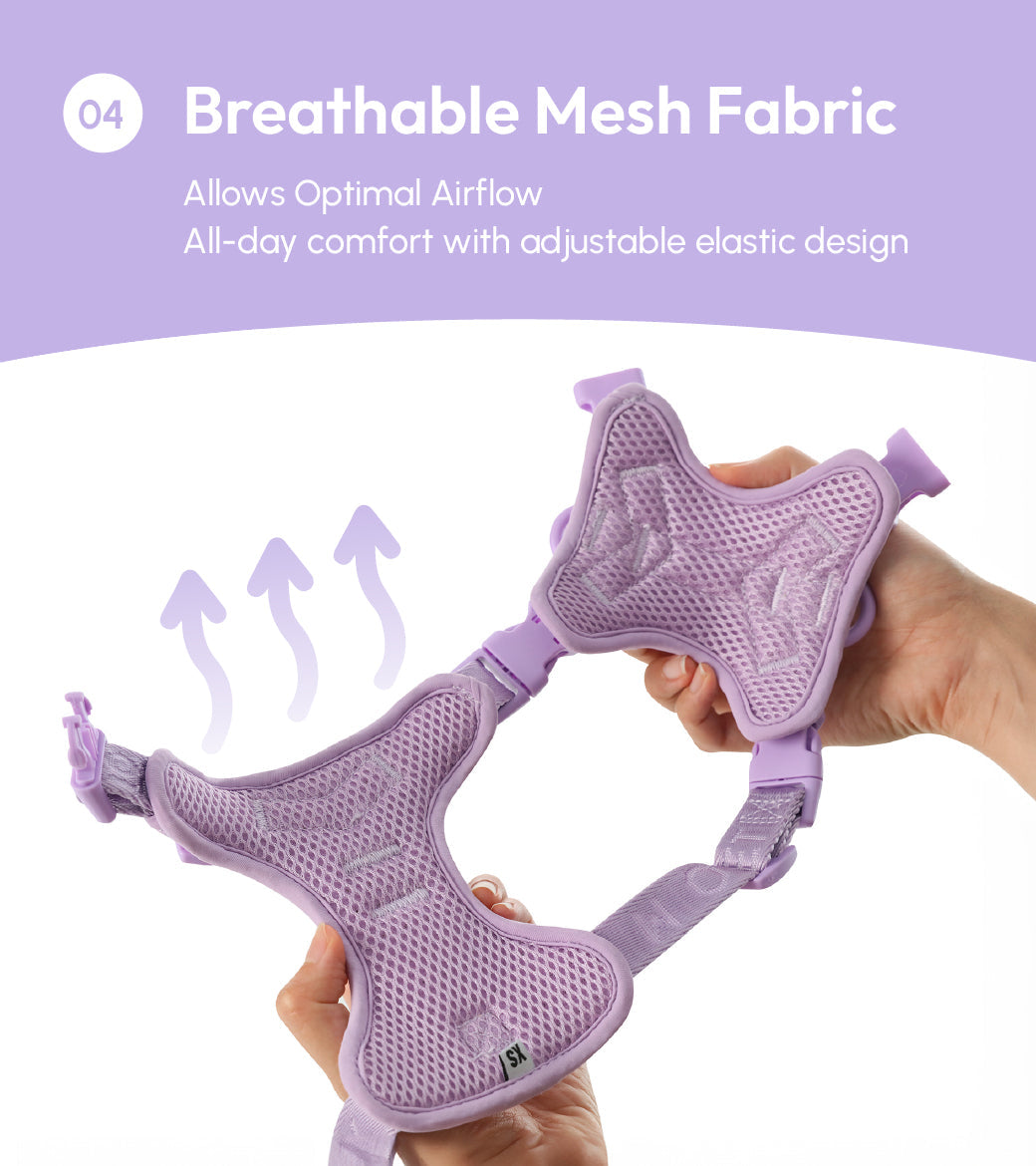 Dog Harness No Pull Active Fit Adjustable MINT PURPLE Walkin - gallery image 14