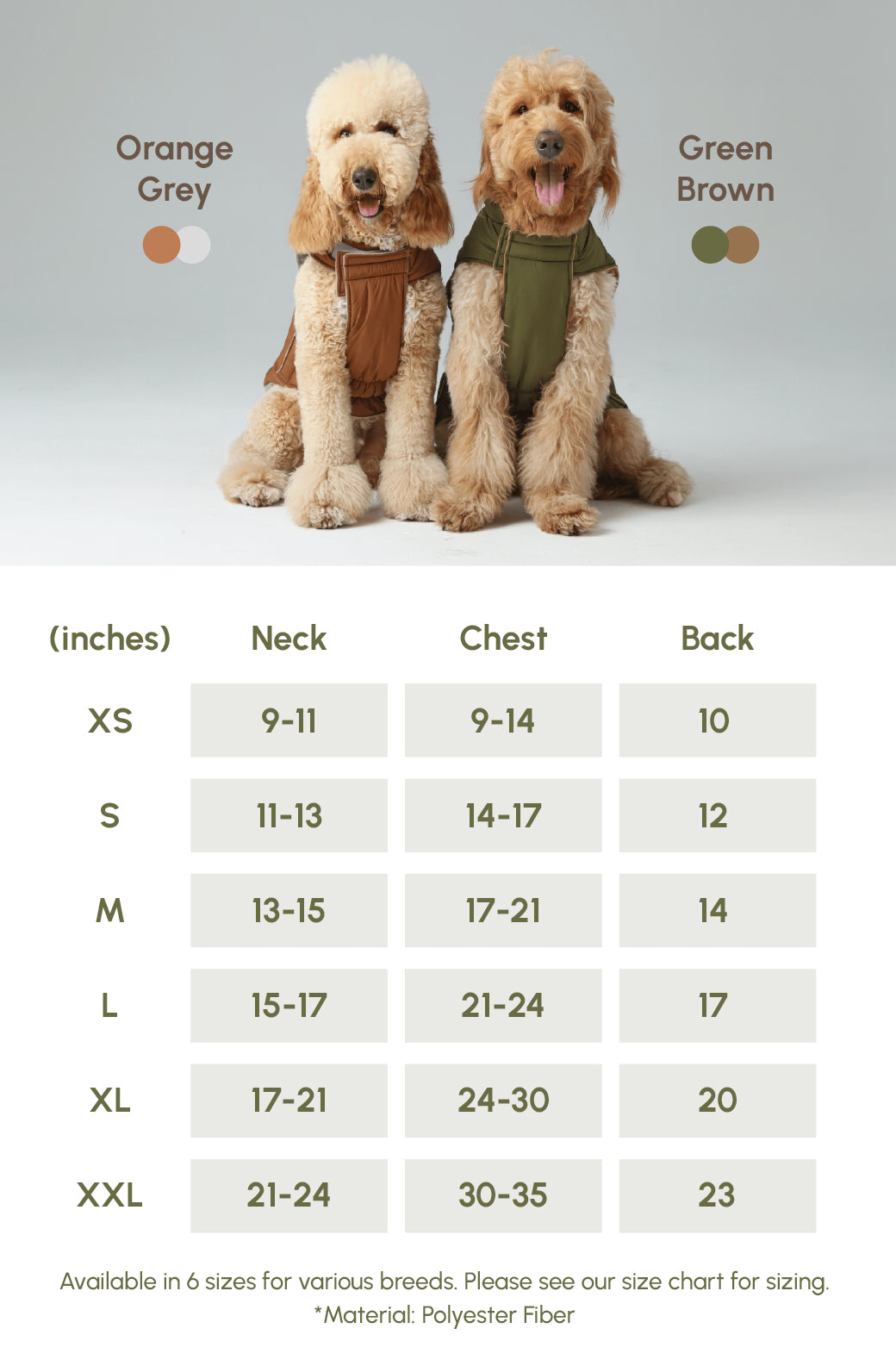 Reversible Dog Vest Jacket Green Brown Dog Apparel Premium - gallery image 19