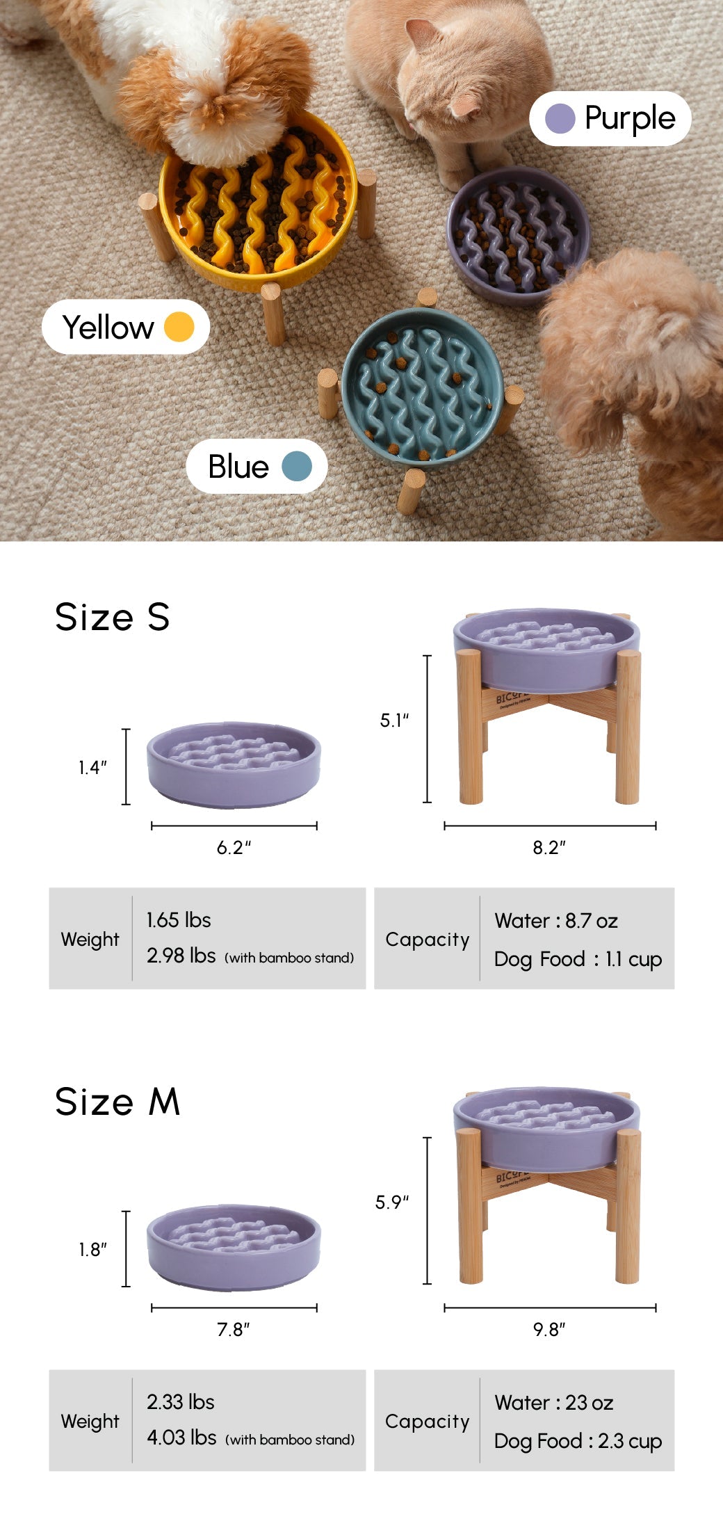 Pet Feeders & Bowls Adjustable Yellow Premium Pet Supply - gallery image 19