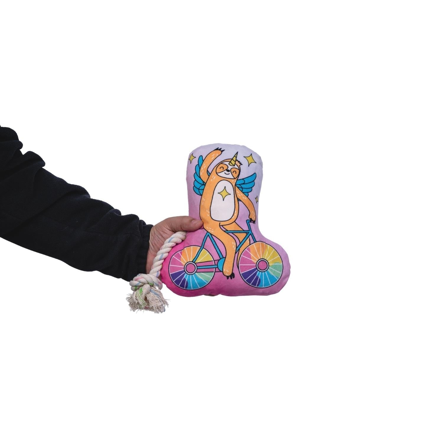 Dog Treats Slow Biker Plush Toy with Squeaker Crinkle Paper - detail product image for dog treats
