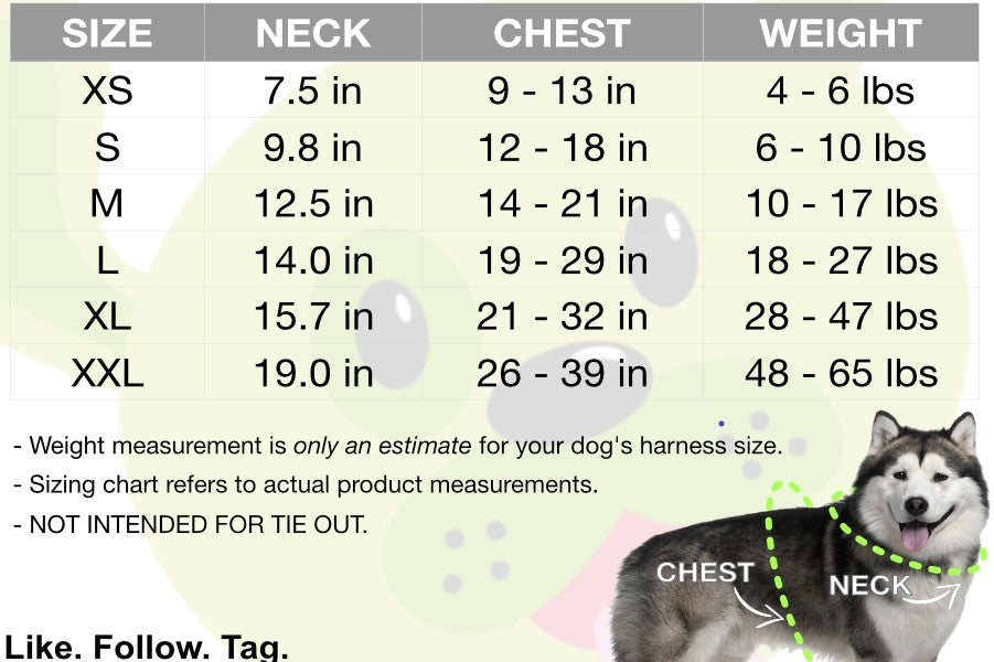 Dog Harness EcoBark Gray Harness Over-the-Head Soft Mesh - size and texture image for dog harness