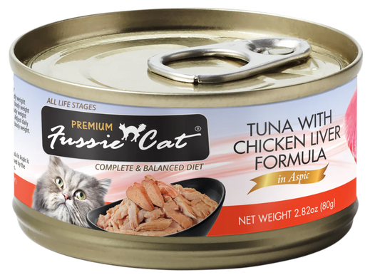 Fussie Cat Premium Tuna With Chicken Liver Formula In Aspic - main product image