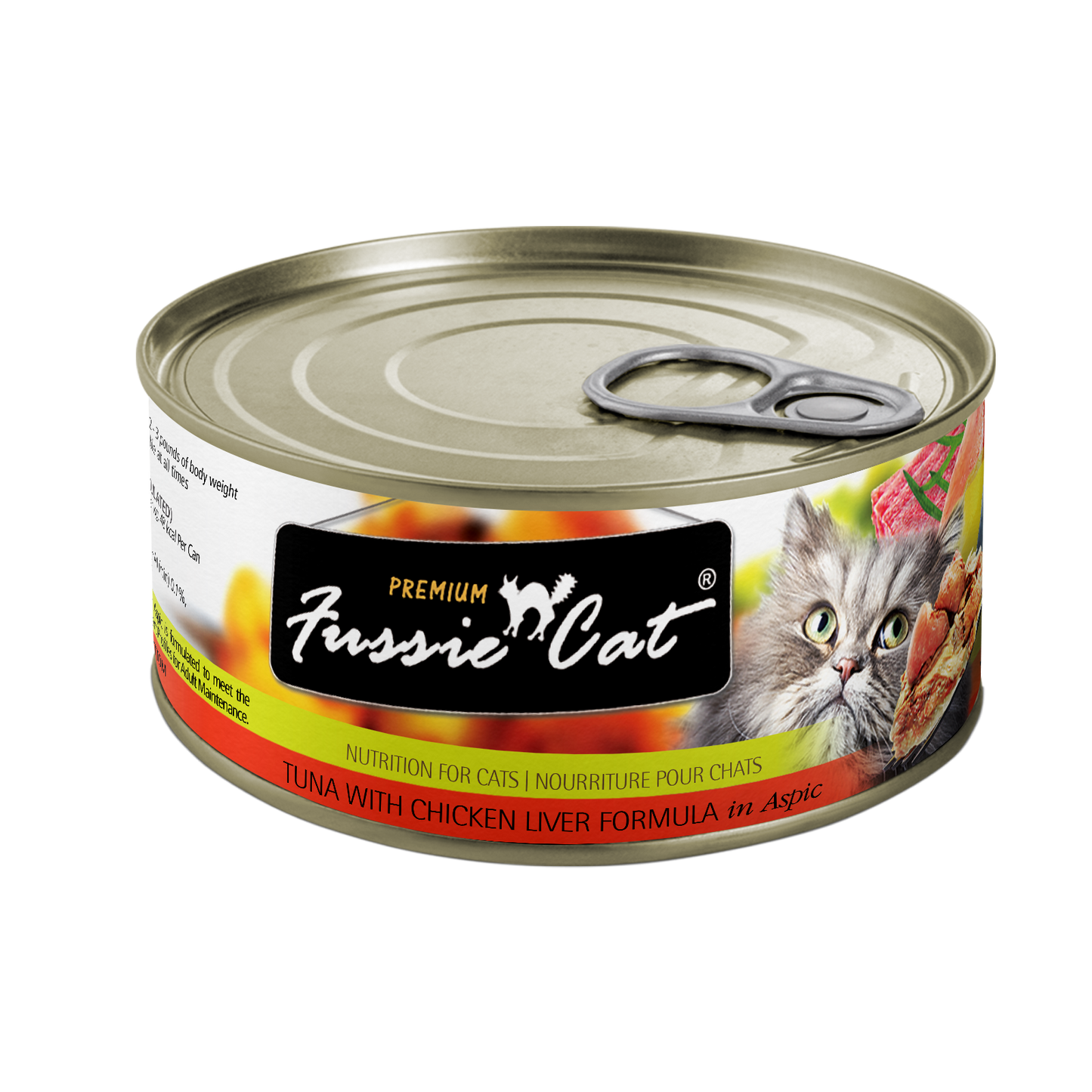 Fussie Cat Premium Tuna With Chicken Liver Formula In Aspic - detail view
