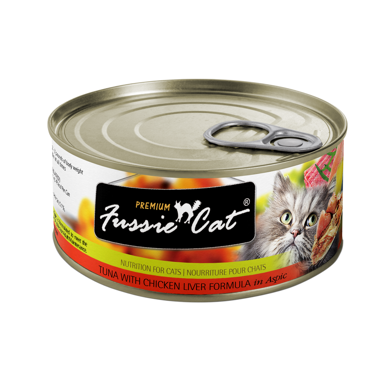 Fussie Cat Premium Tuna With Chicken Liver Formula In Aspic - detail view