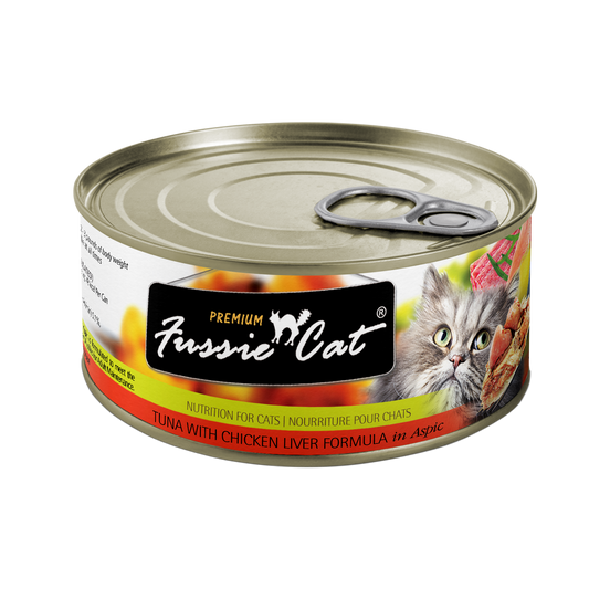 Fussie Cat Premium Tuna With Chicken Liver Formula In Aspic - detail view