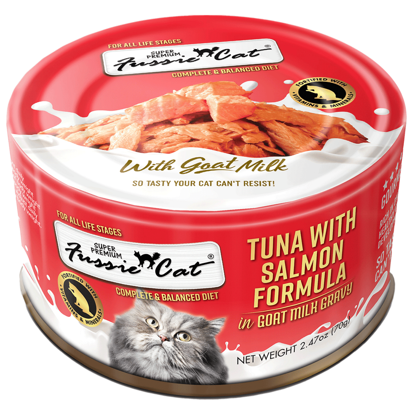 Fussie Cat Tuna With Salmon Formula In Goat Milk Gravy 2 Wet - main product image