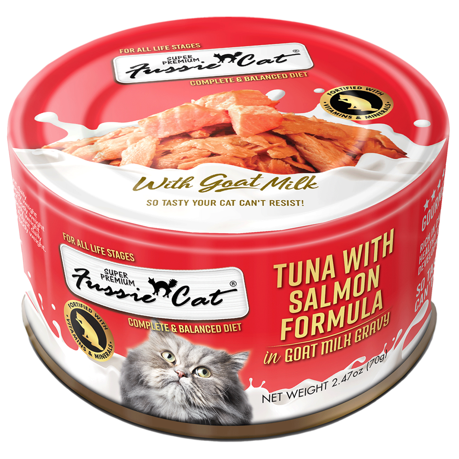 Fussie Cat Tuna With Salmon Formula In Goat Milk Gravy 2 Wet - main product image