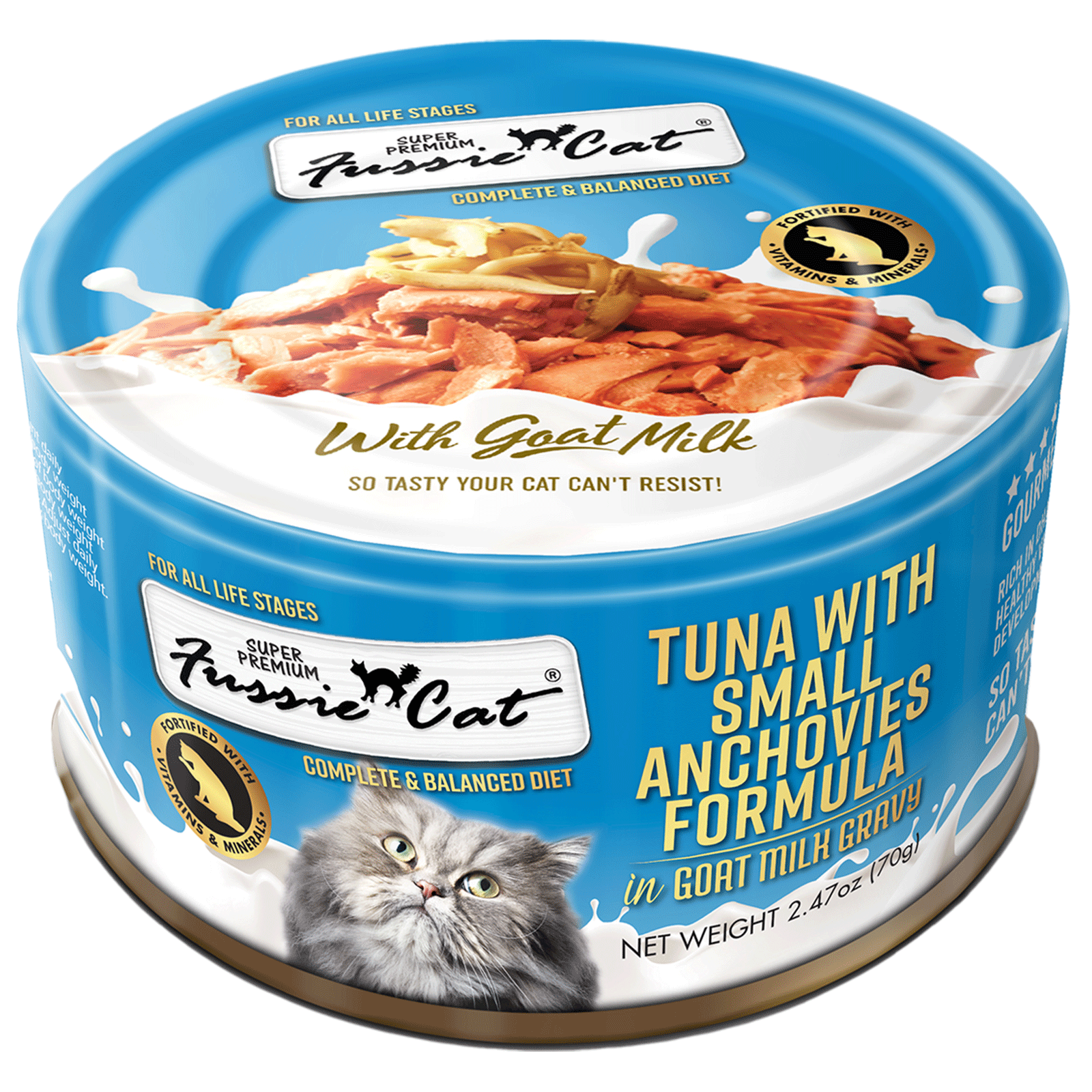 Fussie Cat Tuna With Small Anchovies Formula In Goat Milk 2 - main product image