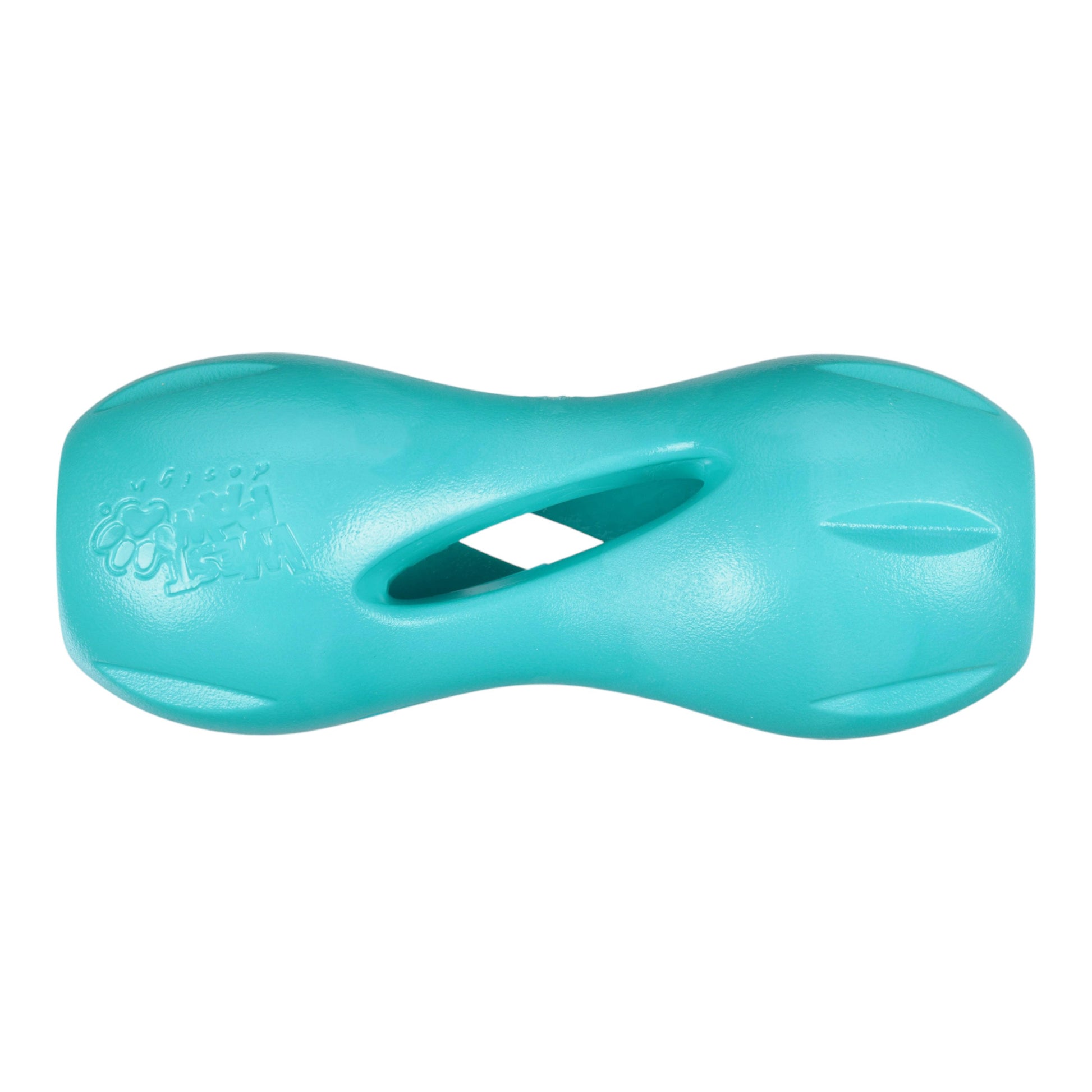 Qwizl Teal Interactive Dog Toy Durable Play Premium - close up view