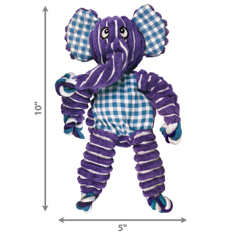 KONG Floppy Knots Elephant Plush Dog Toy Durable Play - gallery image 5