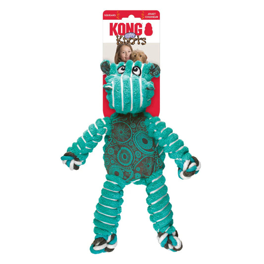 KONG Floppy Knots Hippo Plush Dog Toy Durable Play - main product image