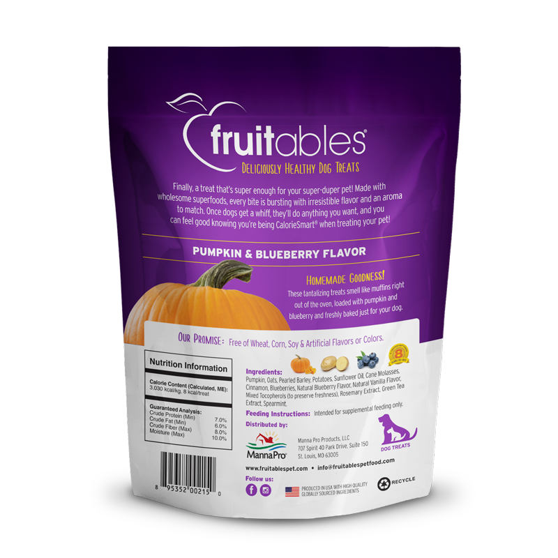 Fruitables Baked Pumpkin Blueberry Dog Treats 7Oz Dog Treats - detail view