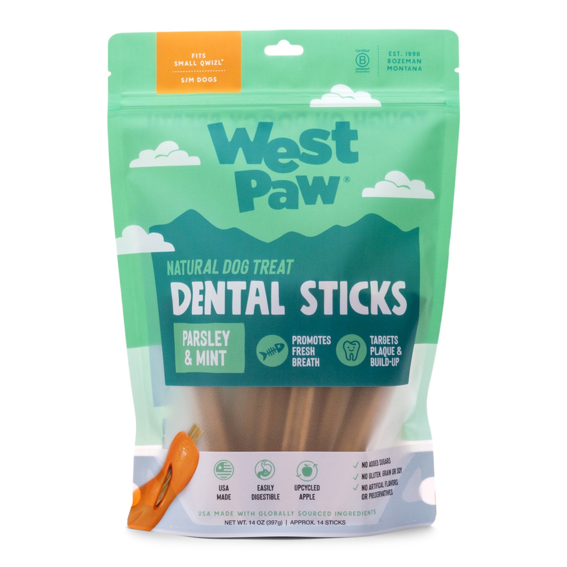Dog Treats Natural Dental Sticks Small Daily Chews - main product image