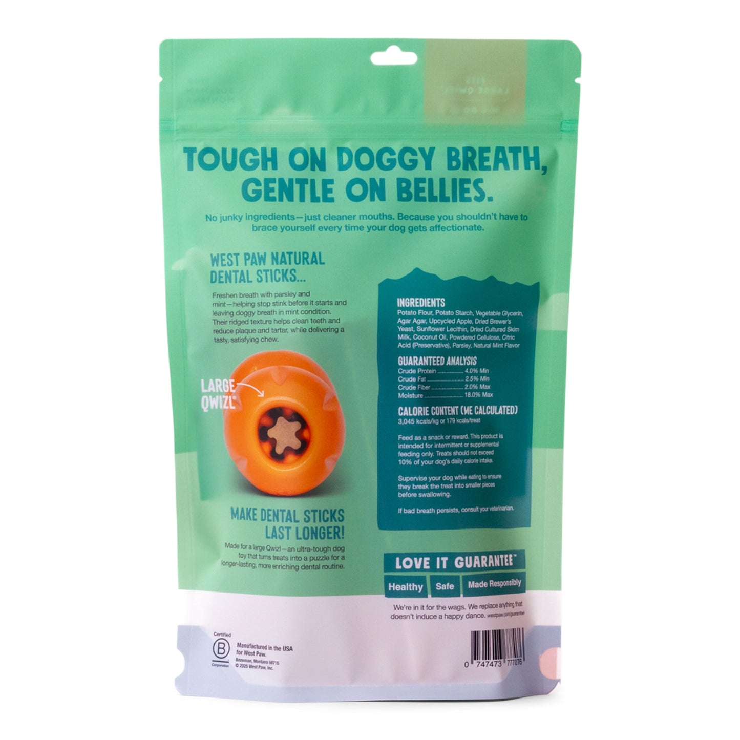 Dry Dog Food Natural Dental Sticks Large Daily Chews - detail view