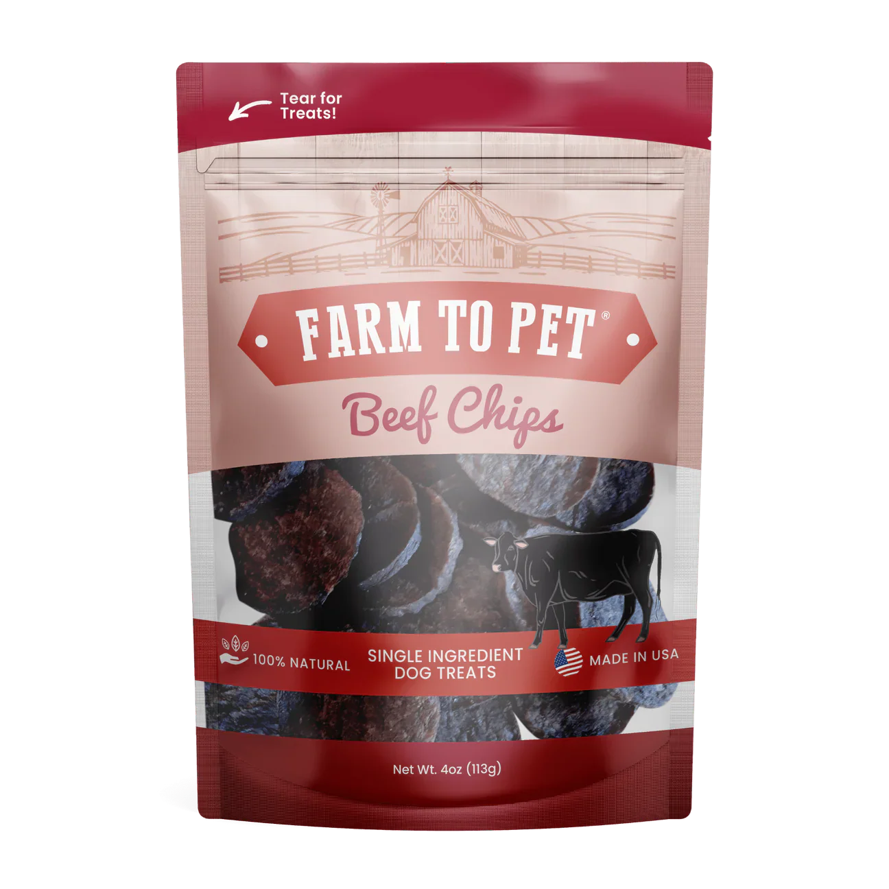 Farm To Pet Beef Chips Dog Treats Premium Premium Pet Supply - main product image
