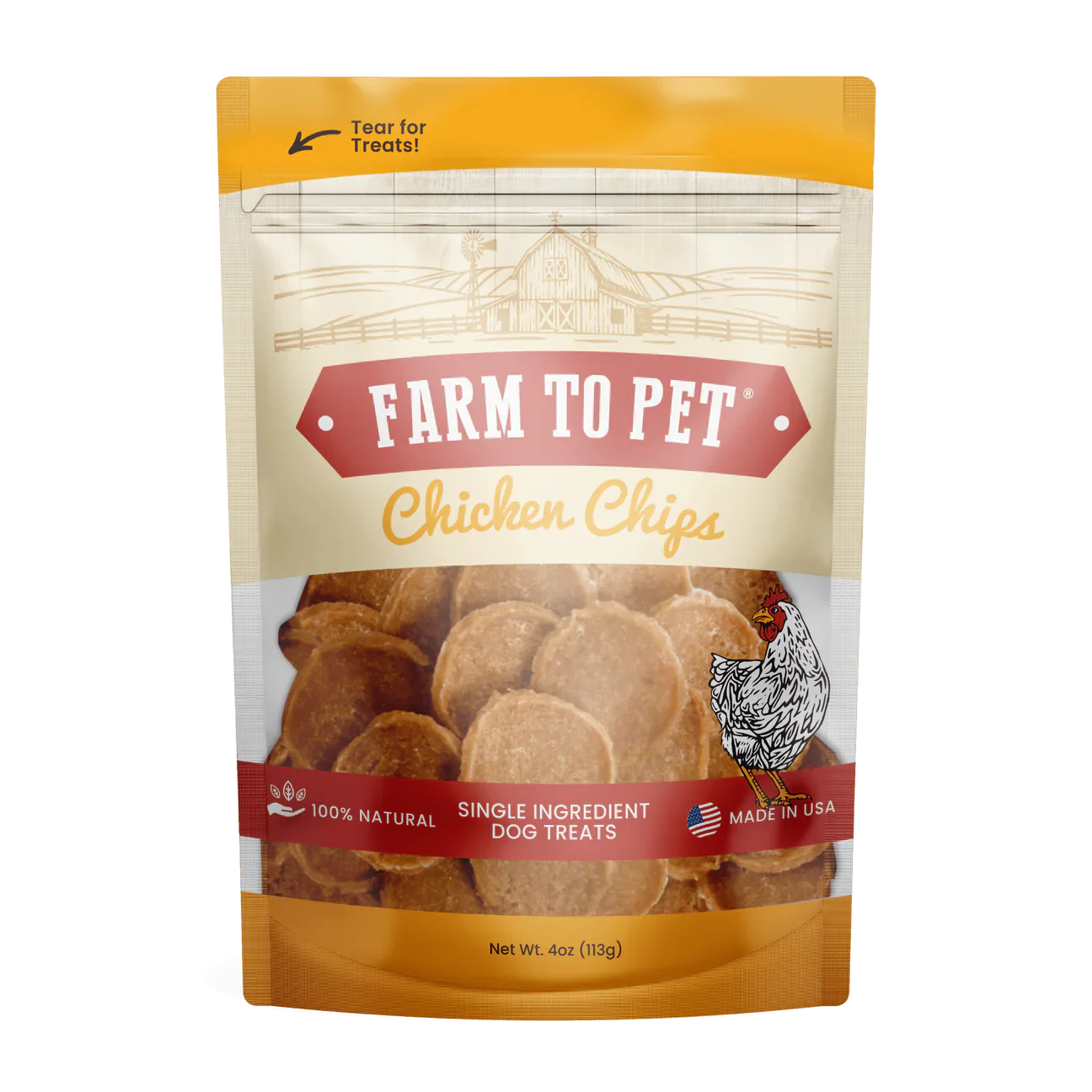 Farm To Pet Chicken Chips dog treats Premium Premium Pet Supply - main product image