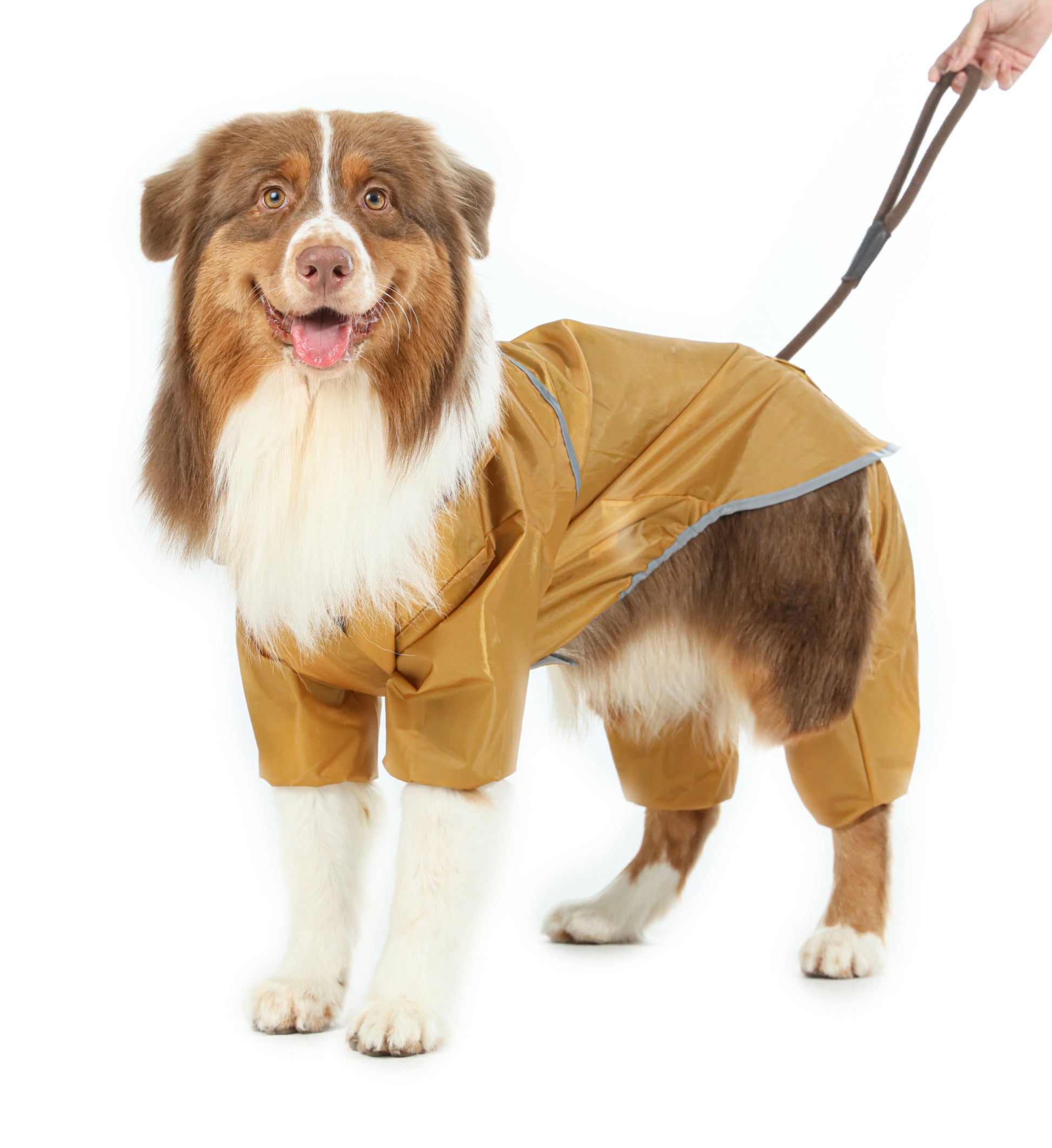 Ultralight Full Covered Hooded Waterproof Dog Jacket Yellow - gallery image 7