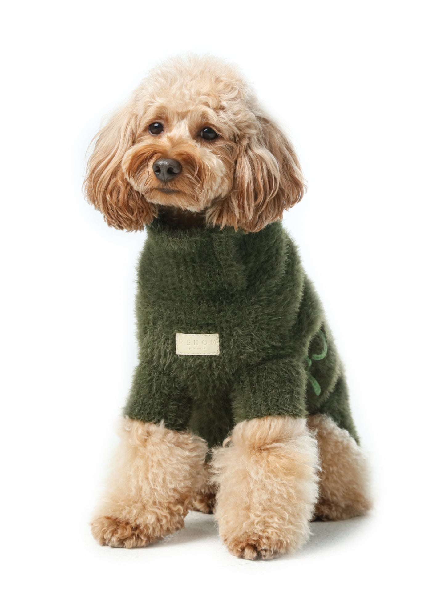 Eskimo Fuzzy Sweater Green Dog Sweaters Premium Pet Supply - main product image