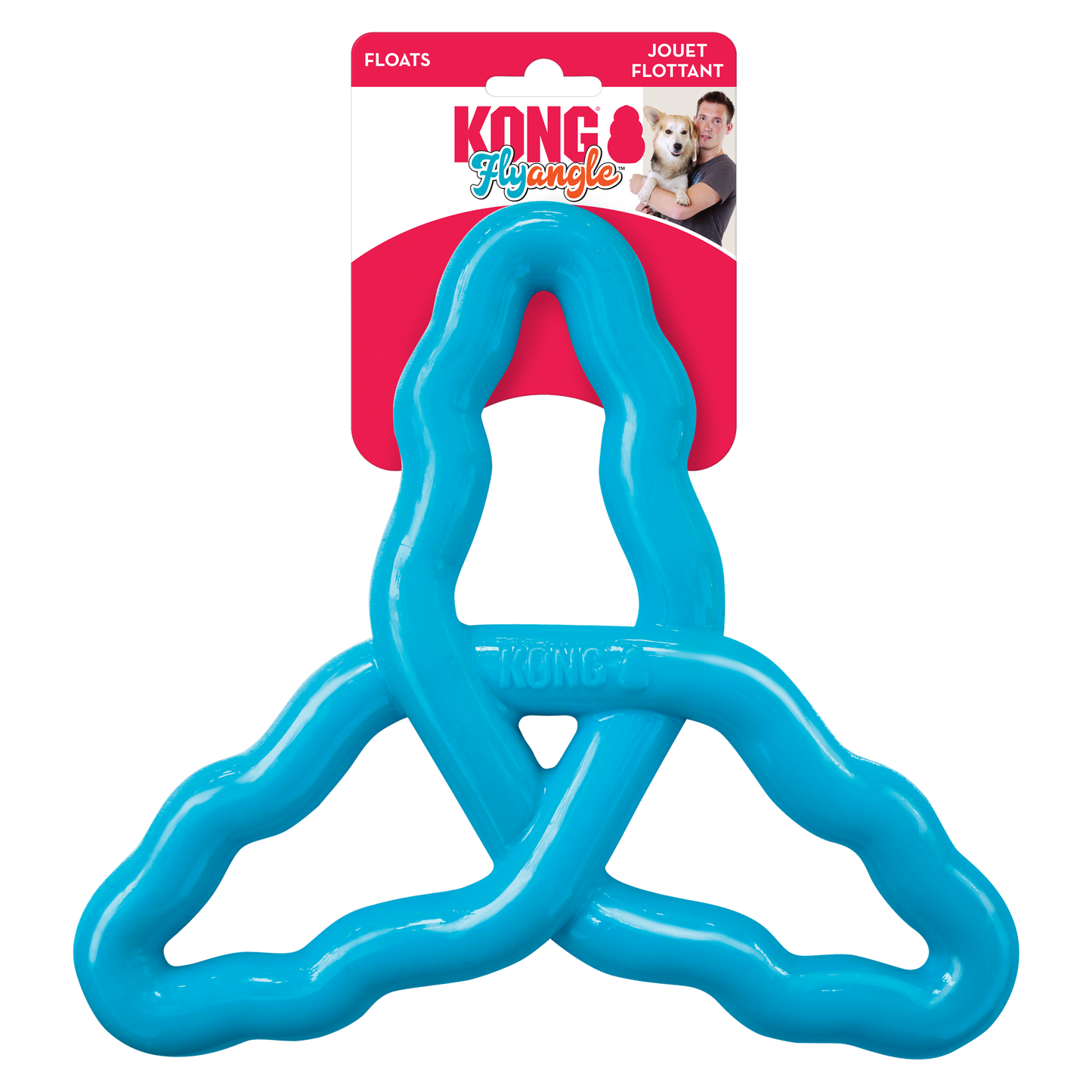 KONG Flyangle Interactive Dog Toy Durable Play - lifestyle view