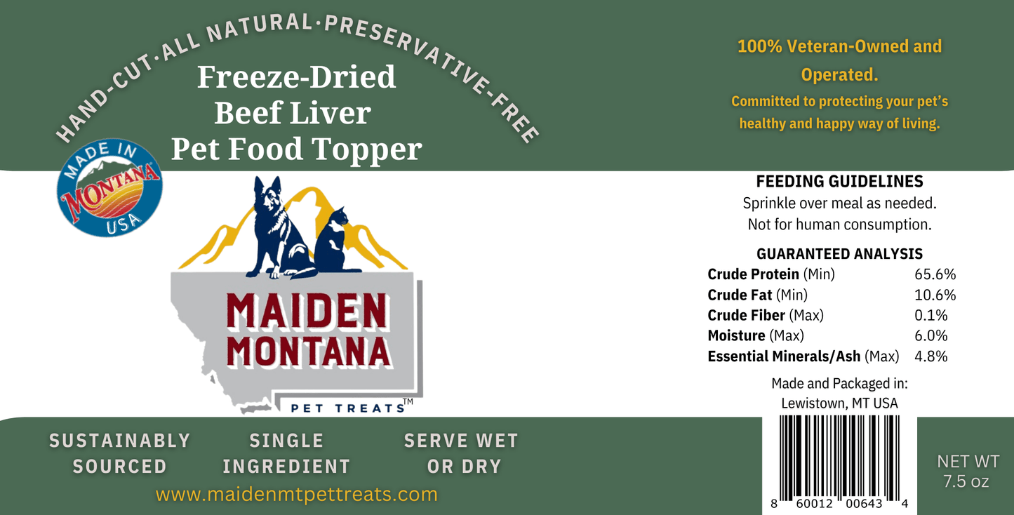 Freeze Dried Beef Liver Best Pet Food Topper 7 5 Pet Treats - gallery image 6