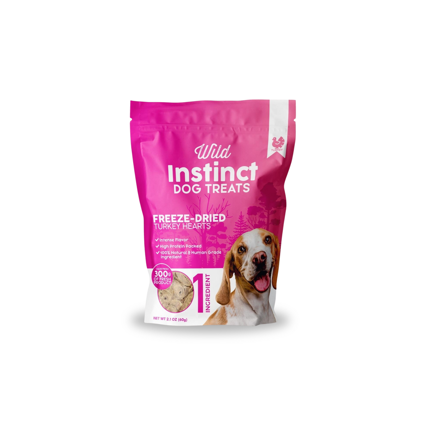 Freeze-Dried Turkey Hearts for Dogs - main product image