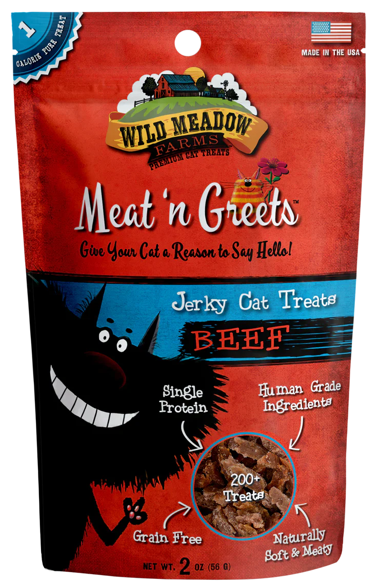 Wild Meadow Farms Meat N Greets Beef 2Oz cat treats Premium - main product image
