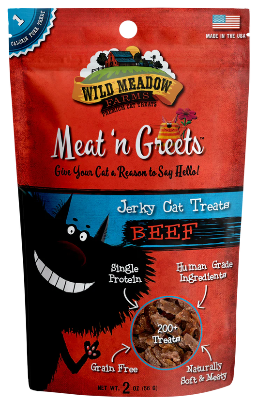 Wild Meadow Farms Meat N Greets Beef 2Oz cat treats Premium - main product image
