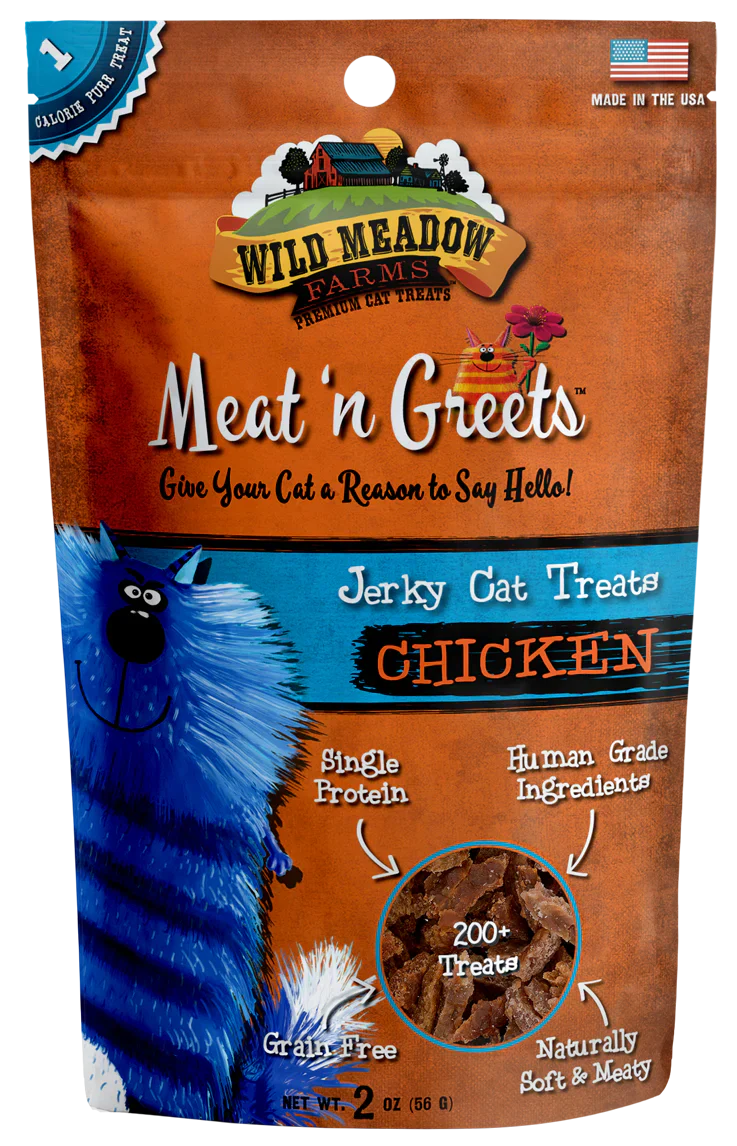 Wild Meadow Farms Meat N Greets Chicken 2Oz Cat Treats - main product image