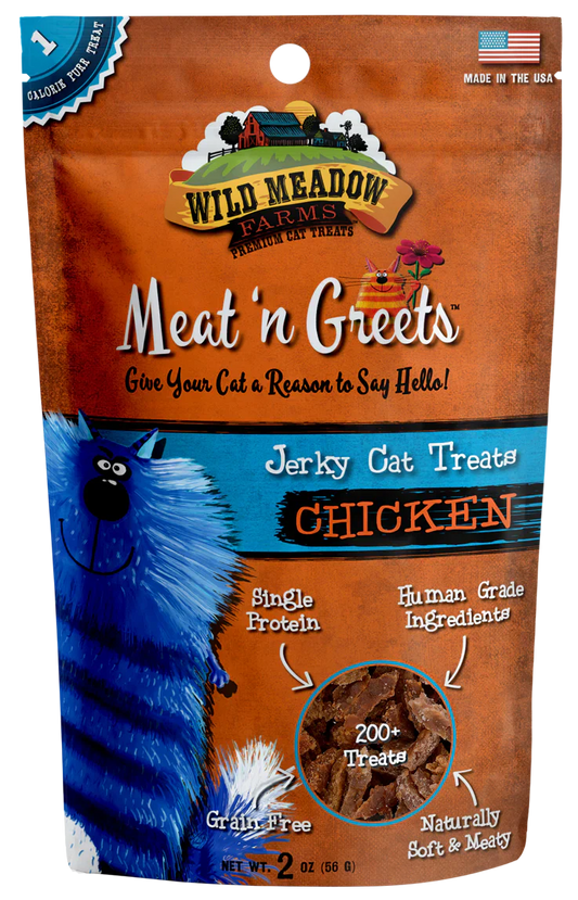 Wild Meadow Farms Meat N Greets Chicken 2Oz Cat Treats - main product image