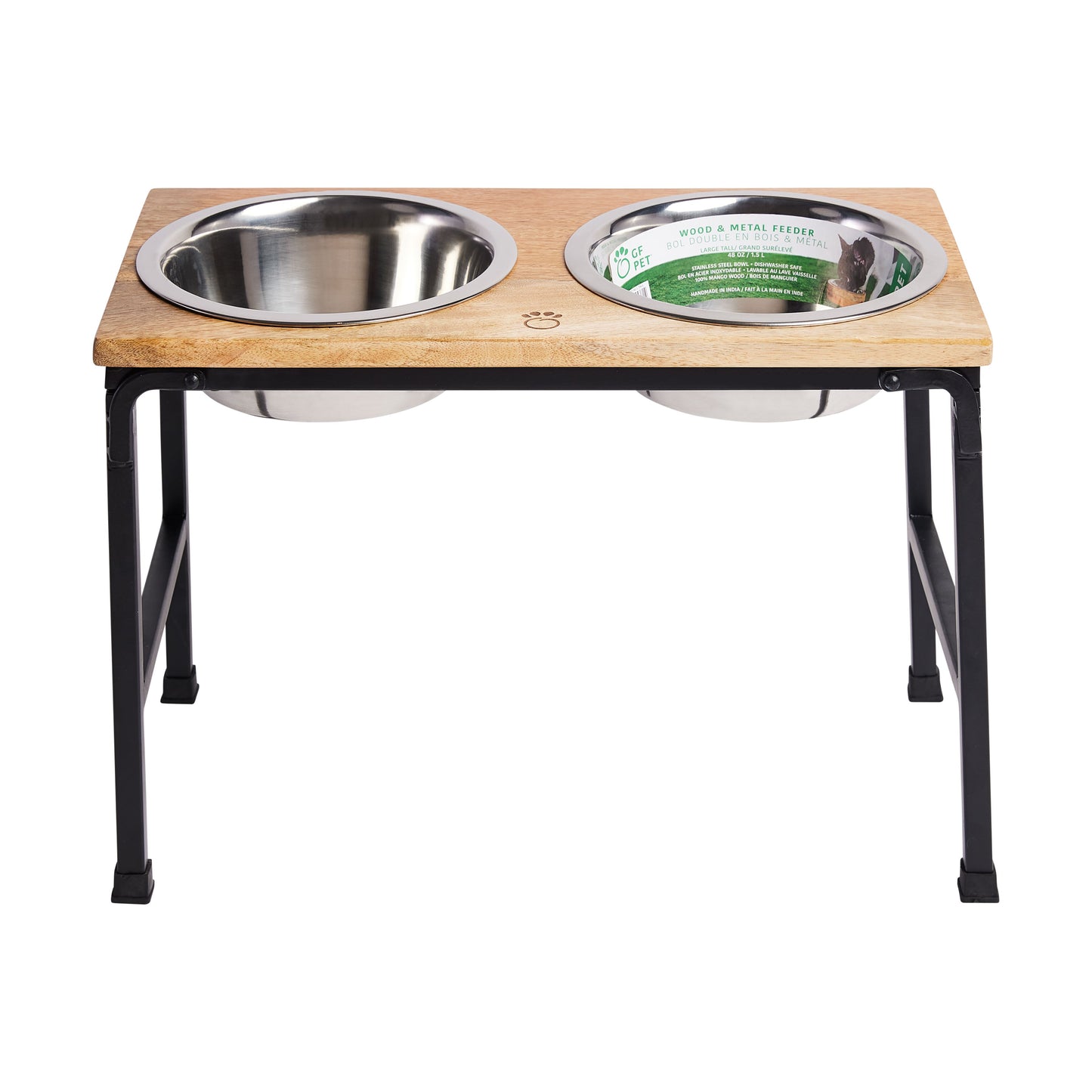 Wood Metal Elevated Feeder Pet Feeding Hydration Supply - gallery image 8