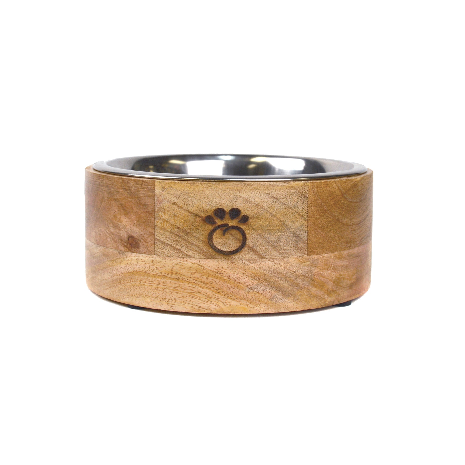 Mango Wood Bowl Single Pet Feeding Hydration Supply Premium - main product image