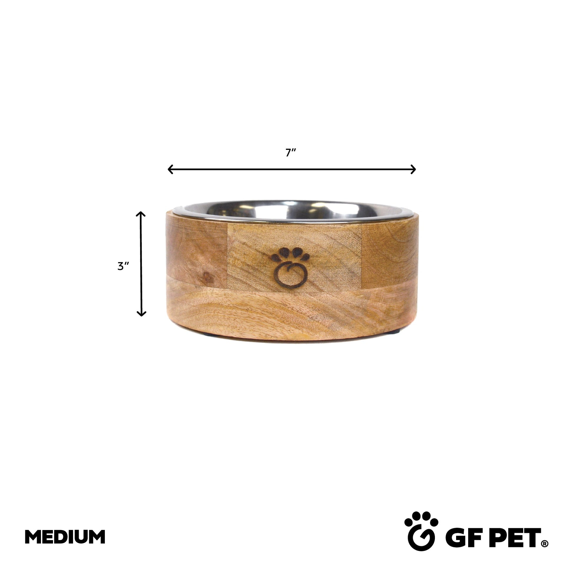 Mango Wood Bowl Single Pet Feeding Hydration Supply Premium - gallery image 5
