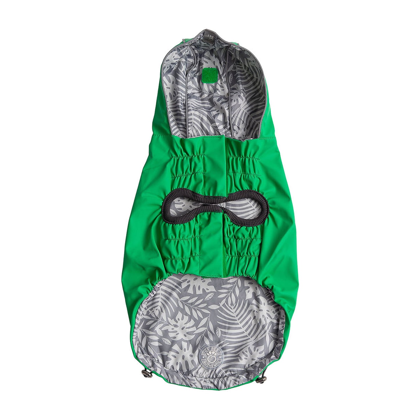 Reversible Elasto Fit Raincoat Green Dog Apparel Premium Pet - lifestyle view