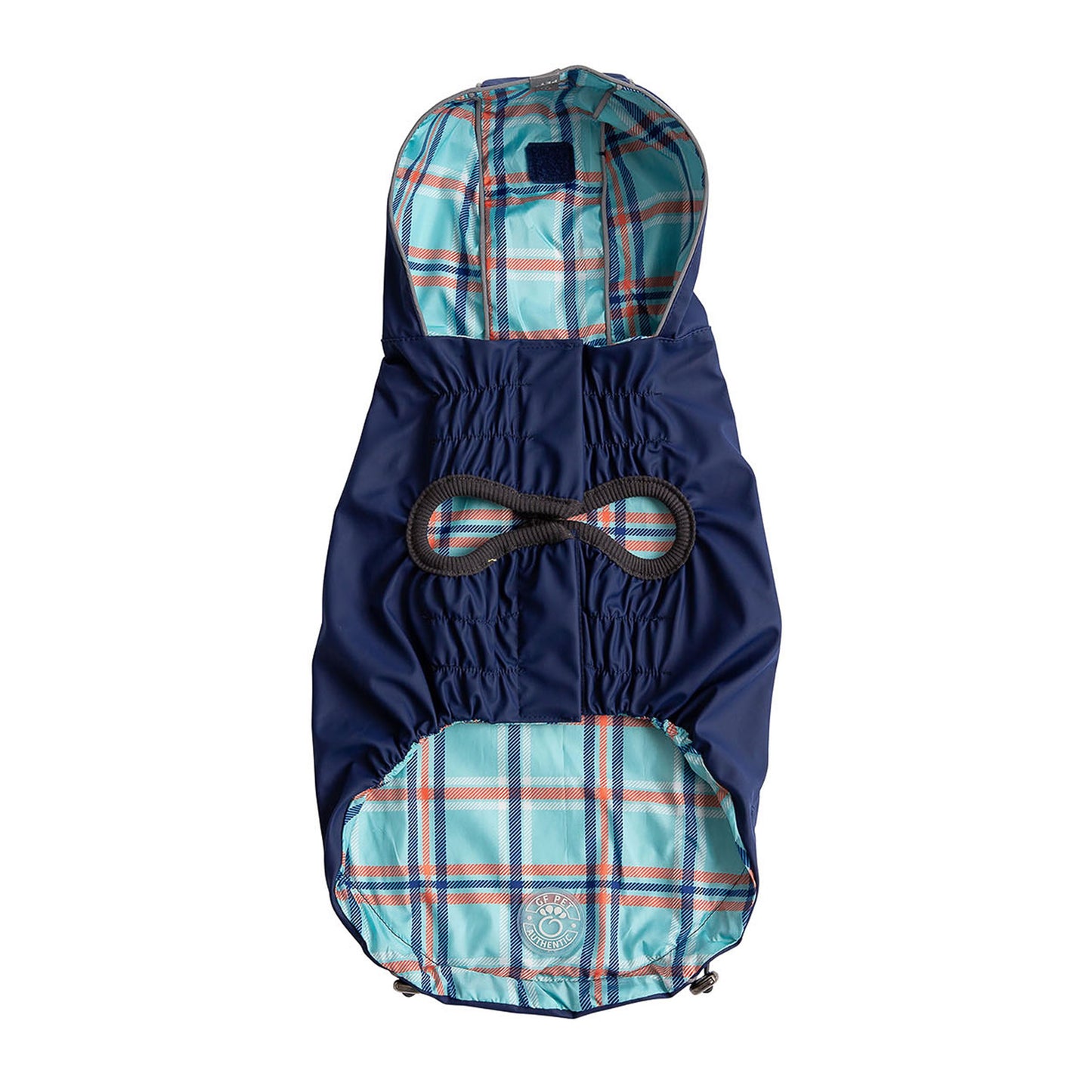 Reversible Elasto Fit Raincoat Navy Dog Raincoats Premium - lifestyle view