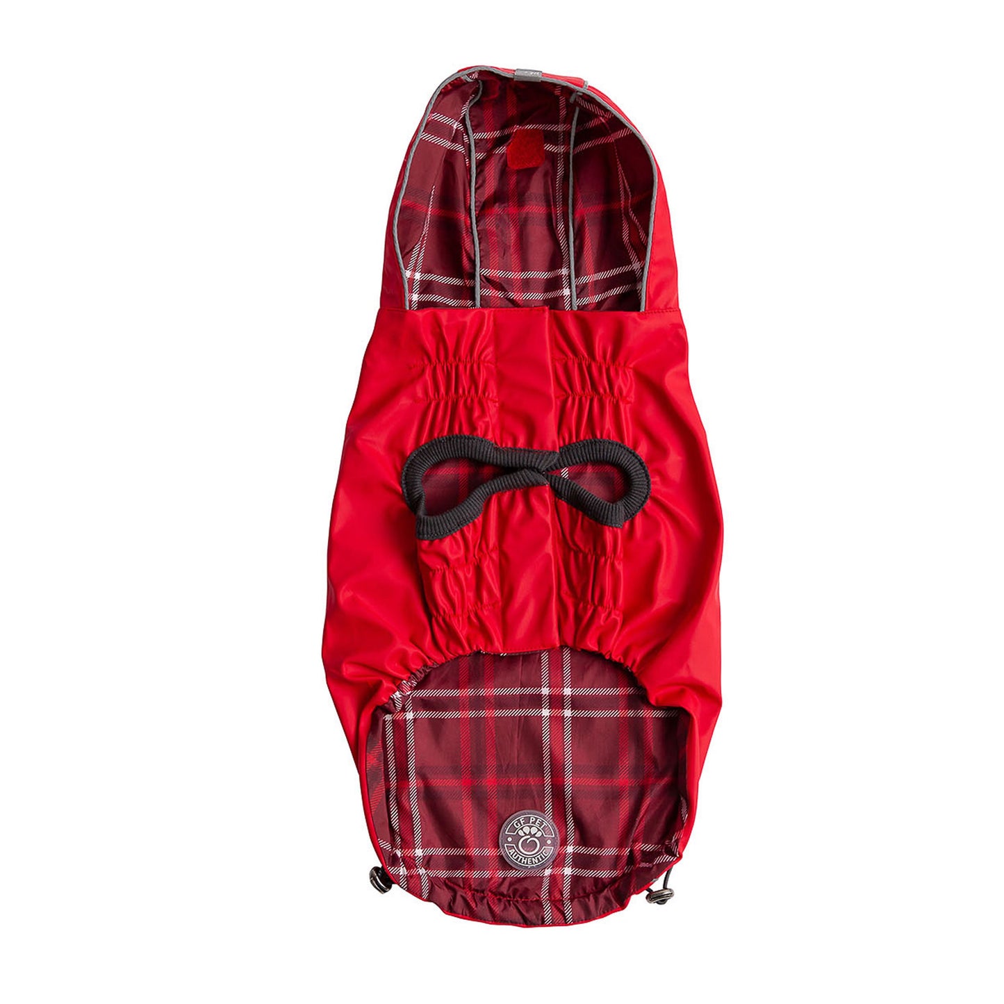 Reversible Elasto Fit Raincoat Red Dog Apparel Premium Pet - lifestyle view