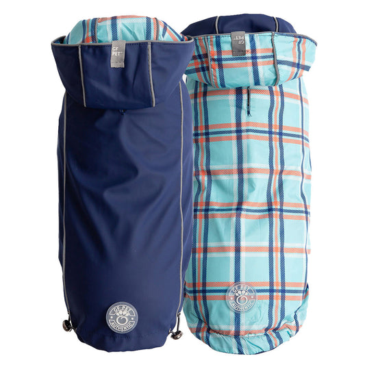 Reversible Elasto Fit Raincoat Navy Dog Raincoats Premium - main product image