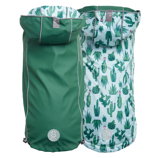 Reversible Elasto Fit Raincoat Green Green Dog Raincoats Pet - main product image