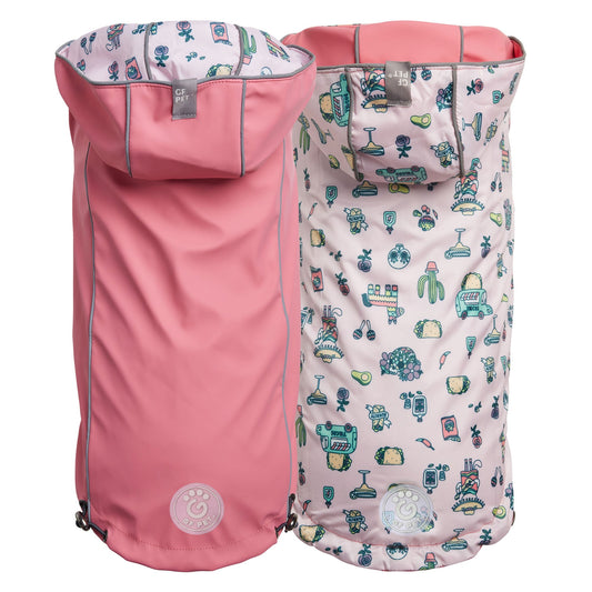 Reversible Elasto Fit Raincoat Pink Pink Dog Raincoats Pet - main product image