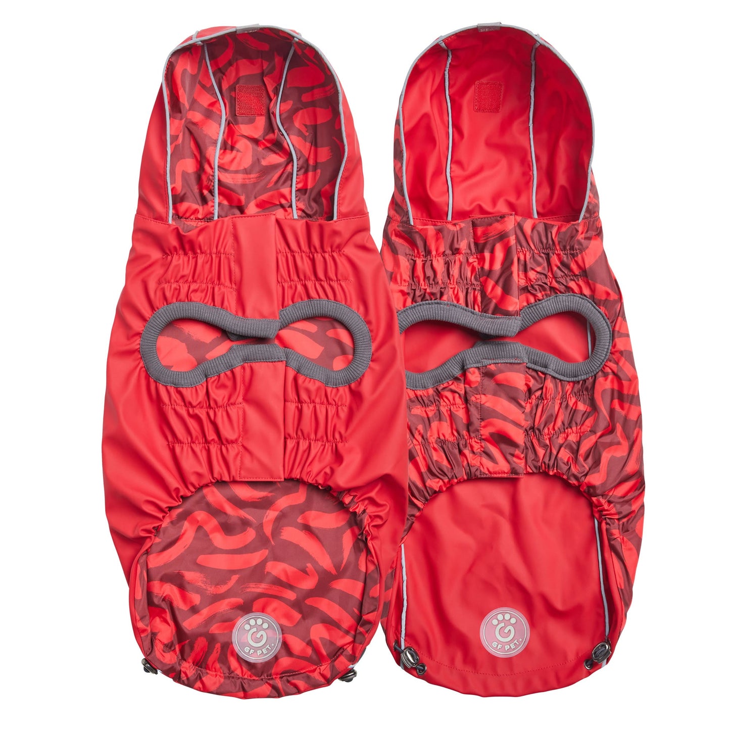 Reversible Elasto Fit Raincoat Red Red Dog Raincoats Premium - lifestyle view
