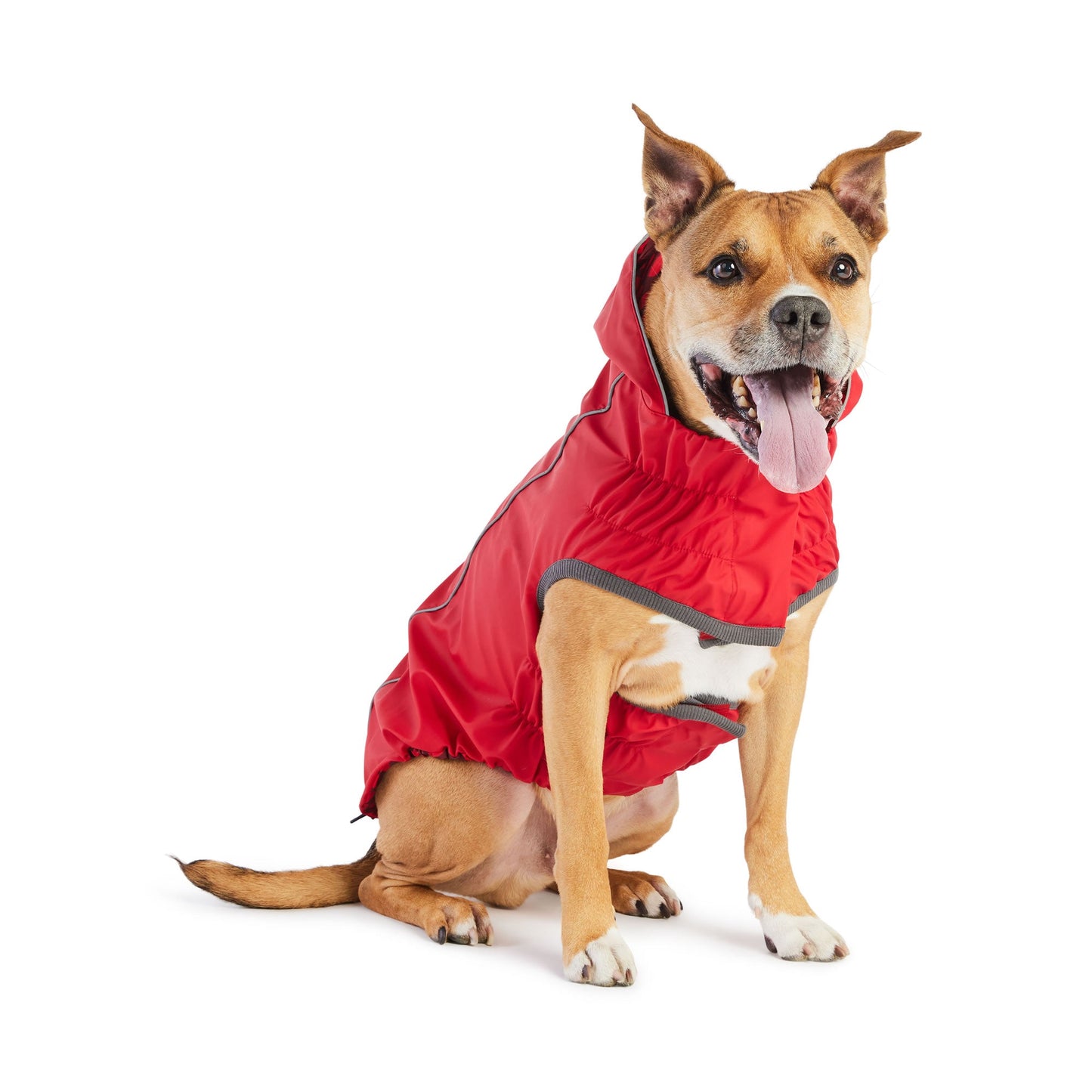 Reversible Elasto Fit Raincoat Red Red Dog Raincoats Premium - close up view